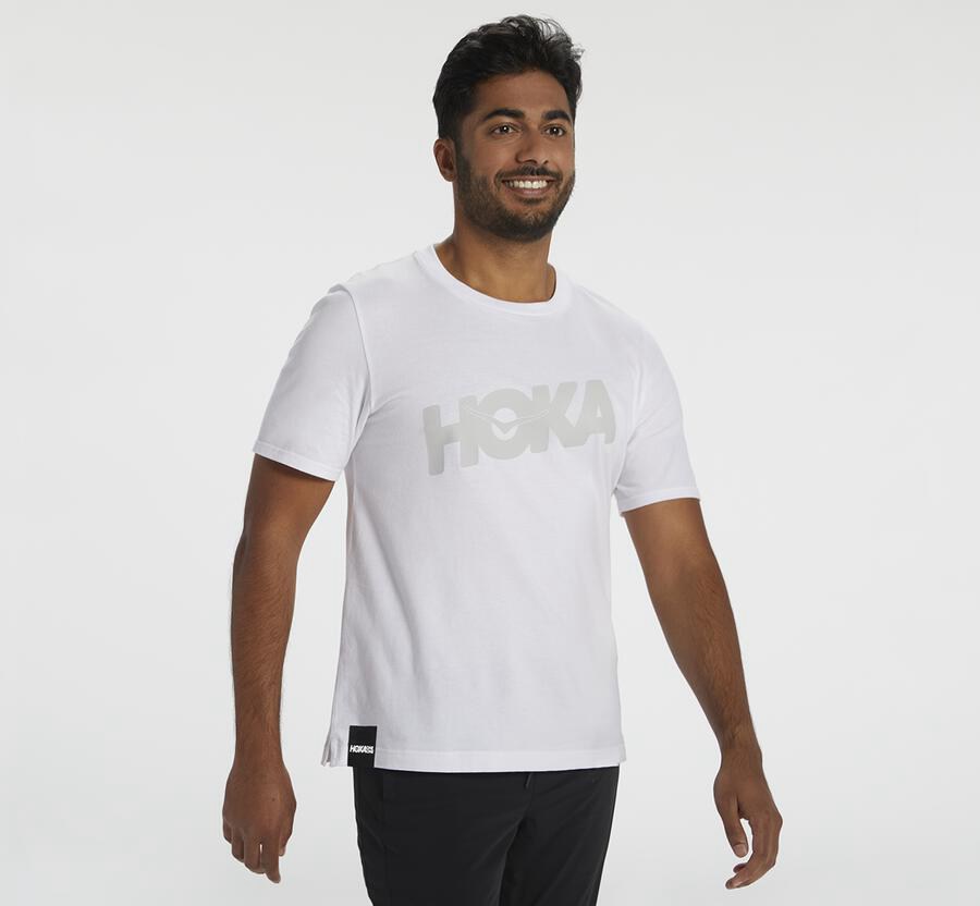 Chemise Hoka One One Brand Homme - Blanche - HPO-839276